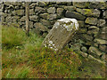 SE1145 : Boundary stone on Ilkley Moor (close look) by Stephen Craven