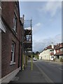 Scaffolding on a house in the High Street