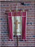 TM1714 : St James, Clacton: banner by Basher Eyre