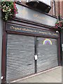 Rainbow sign on a jewellers in the High Street