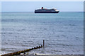 SZ1490 : Casualties of the Pandemic: the Queen Elizabeth off Southbourne, Bournemouth (3) by Mike Searle