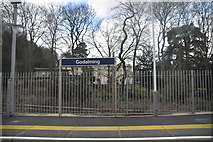 SU9643 : Godalming Station sign by N Chadwick