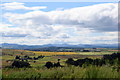 Colourful landscape looking west from Gairnhill Wood...