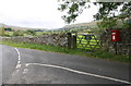 NY7802 : Gateway for Pendragon Castle off Tommy Road / B6259 junction by Roger Templeman