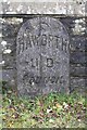 Parish boundary stone set into the south parapet of Sladen Bridge