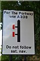 SU1734 : Do not follow sat. nav. sign by David Martin