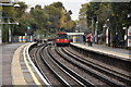 Train pulling into North Ealing