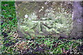 Benchmark on gatepost on south side Hob Cote Lane at High Hob Cote Farm