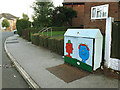 Utility cabinet painted with book characters, Broadlea Crescent