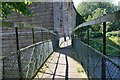 NT7030 : Roxburgh Viaduct footbridge from the east by Jim Barton