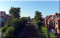 View from footbridge between Armstrong Way and Friars Lane, Beverley