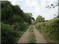 Track alongside the railway near Harringworth