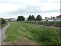 Footpath and reeds by River Parrett, Bridgwater