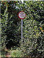 Bridleway sign near Norton in Stourbridge