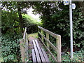 Wooden bridge over a reen, Duffryn, Newport