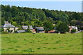 Houses at Swallowcliffe from Green Close Copse