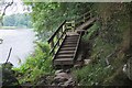 Steps on the riverside path near St Boswells