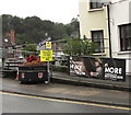 Fire Brigade recruiting banner, Bridge Street, Usk