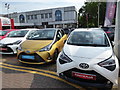 Car display at Inchcape Toyota, Lenton, Nottingham