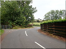 J3534 : Sawmill Road approaching its junction with the A50 by Eric Jones
