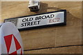 TQ3381 : Old Broad Street sign by Robin Sones