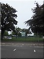 Looking from Tudor Road across Cannock Road towards Burntwood Park