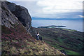 NM4584 : On the south side of An SgÃ¹rr, Isle of Eigg by Julian Paren