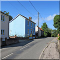 Helions Bumpstead: blue walls on Church Hill