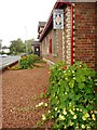 Flowers outside the church