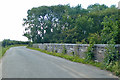 Parapet of bridge over course of GCR main line