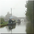 Foggy on the canal near Nantwich in Cheshire