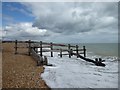 Broken groyne at Pevensey Bay