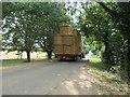 Tractor with a high load, Littleworth Drove