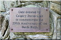 Plaque at the Wallace & Burns Monument, Auchincruive