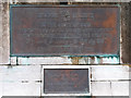 SD2069 : Dedication Plaques on Barrow War Memorial by David Dixon
