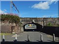 Heading under the railway line