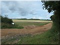 TF8336 : Private farm track heading north to Holgate Road by Christine Johnstone