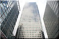 Looking up at One Canada Square from Adams Place