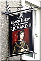 Sign for the Richard III public house, Middleham