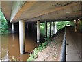 The River Mersey beneath the M60 motorway