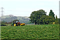 Grass cutting near Bosley in Cheshire