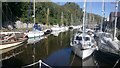 Boats moored in Felinheli docks