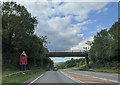 Under the bridge, then downhill on the A361