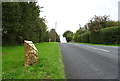 Milepost beside the B6265 near Cliff Farm