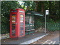 A phone box and bus shelter on Wellington Terrace