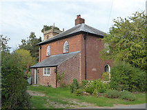 SO8064 : House and church, Shrawley  by Chris Allen