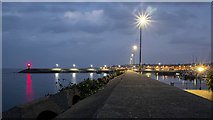 J5082 : Bangor harbour at night by Rossographer