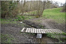 TQ5643 : Footbridge over small stream by N Chadwick
