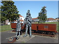 Sculpture at Aylesham: Payday at Snowdown Colliery