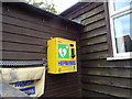 Defibrillator on Thirlby Village Hall